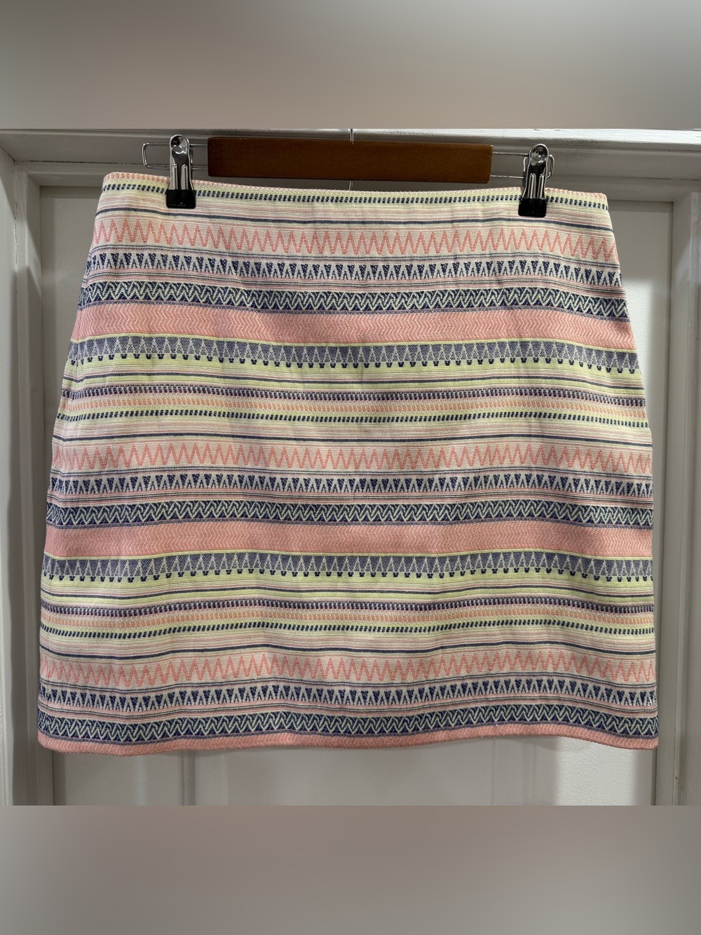 LOFT by Ann Taylor Geometric Striped Skirt Size 12P